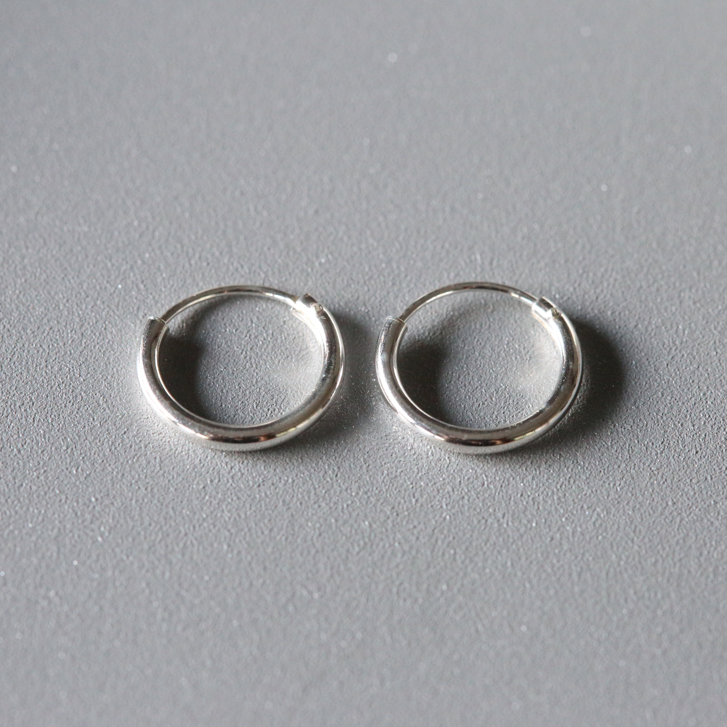 Minimal 12mm Silver Hoops Plain Silver Hoops Sterling - Etsy