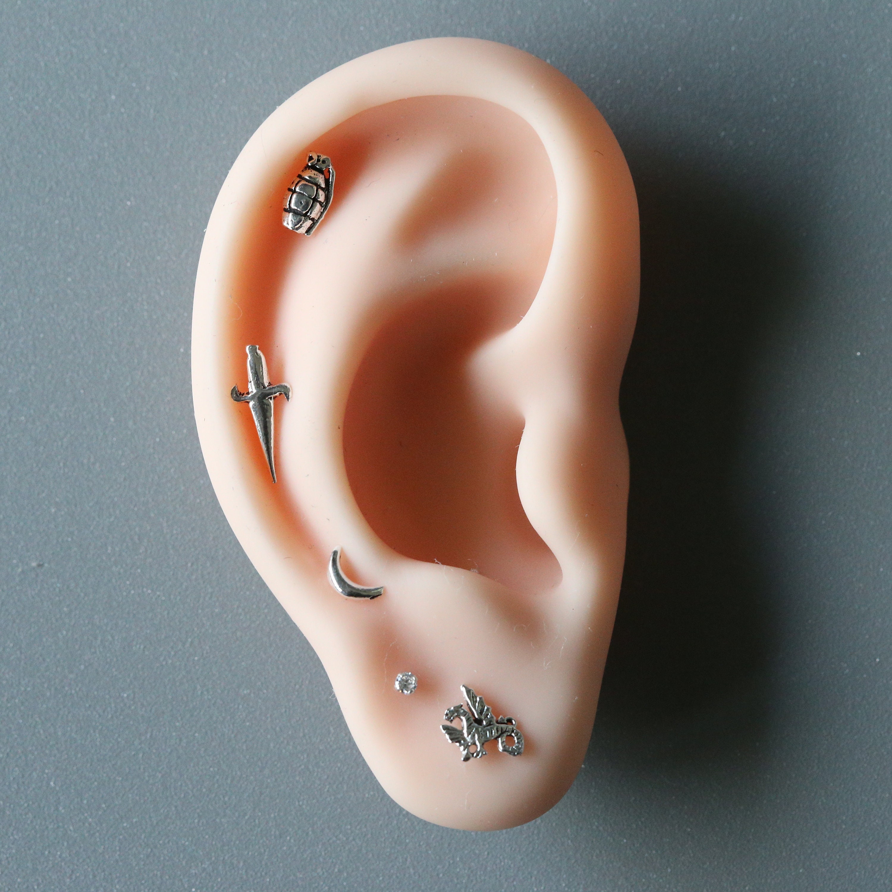 Ear Dagger Design Dagger Ear Studs Silver Dagger Earrings Tiny Dagger Studs - Etsy UK