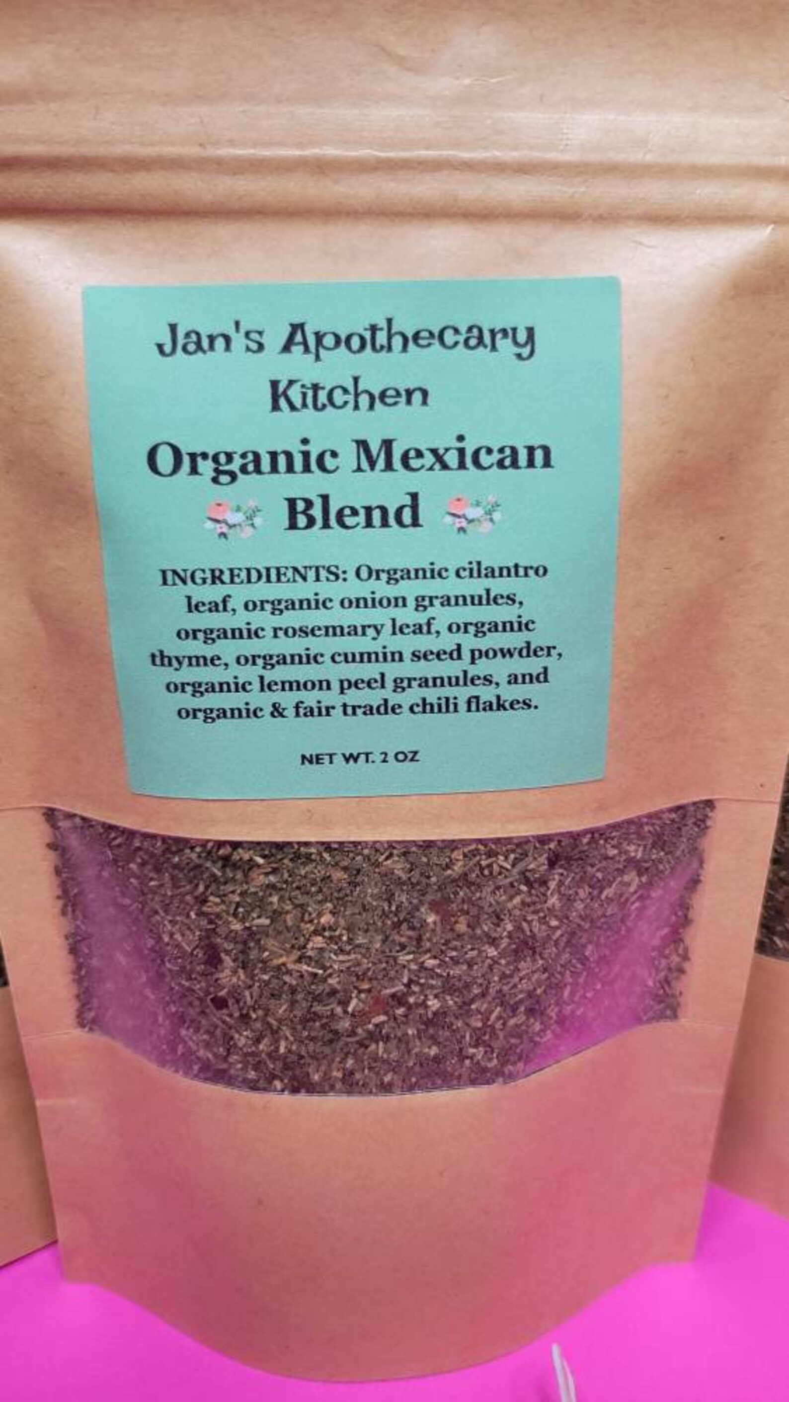 Organic Mexican Seasoning Blend 2 Oz Bag. Excellent for Etsy