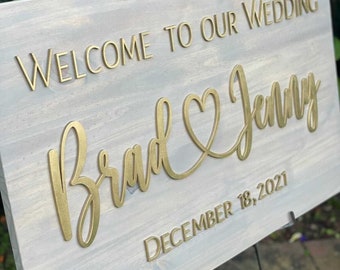 Wooden wedding sign, wooden wedding welcome sign, Rustic Wedding Sign, Wedding Reception welcome sign, welcome to our wedding