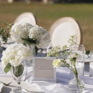 Neutral Wedding Table Numbers, Timeless table numbers for wedding reception, Minimalist table number