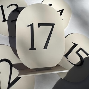 Wedding Table Numbers - Modern Acrylic Table Numbers for Reception, Event Decor, Custom Table Signage