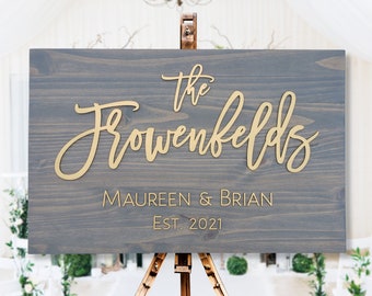 Wooden wedding welcome sign, Last Name Wedding Sign, Wood wedding sign rustic, personalized wedding gift