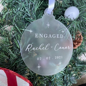 Engaged christmas 2024, Keepsake ornament 2024, engaged present, Christmas Ornament 2024, First Year Married Ornament, our first christmas