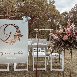 monogram wedding sign, acrylic wedding welcome sign, wedding sign, wedding welcome sign, wedding monogram, entrance sign for wedding,