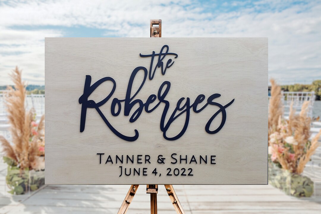 Last Name Wedding Sign, Wooden Wedding Sign, Wooden Wedding