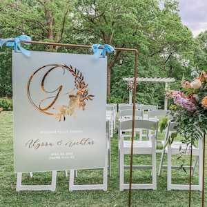 Wedding Entrance Sign, Acrylic wedding sign, Monogram wedding sign, custom wedding signage, personalized wedding sign, welcome wedding sign