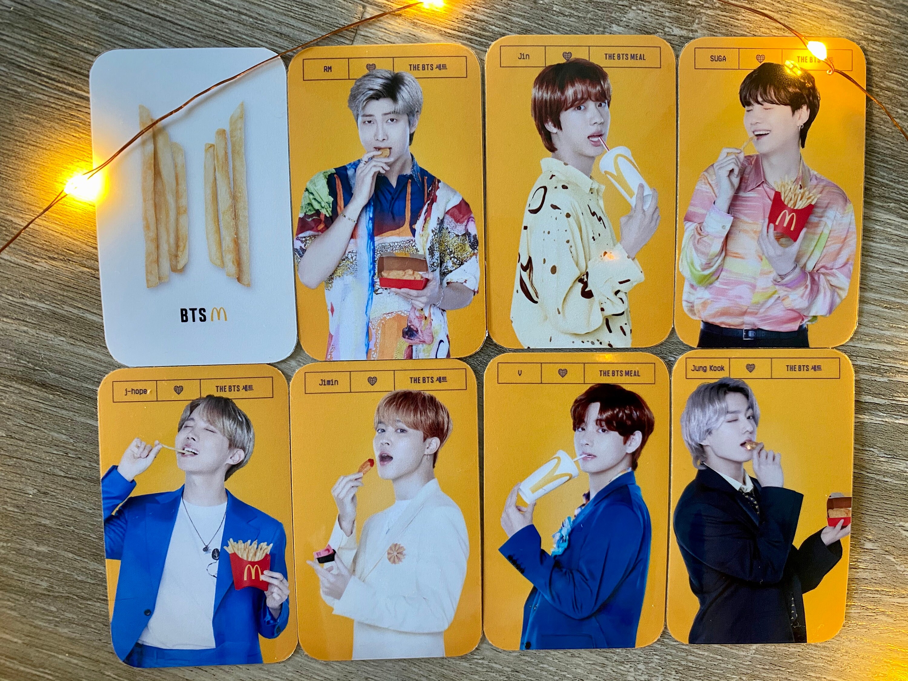 BTSMeal Photocards | BTS McDonalds Photocards | Laminated BTSMeal Pho…