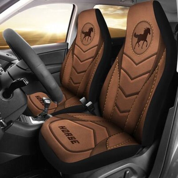 HORSE thread brown Car Seat Flower Seat Cover Luxury Seat Etsy