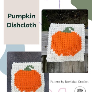 Pumpkin Dishcloth Crochet Pattern | Halloween | Fall