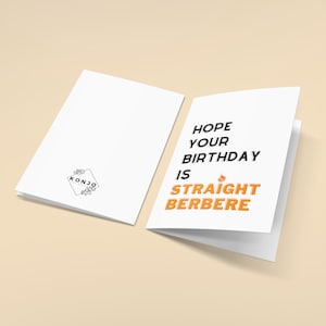 Hope your birthday is straight berbere - Greeting Cards - Birthday Card - Funny Habesha Card