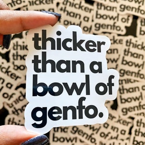 Thicker Than A Bowl Of Genfo Habesha Sticker | Habesha Ethiopian Eritrean Sticker Waterproof and Dishwasher Safe