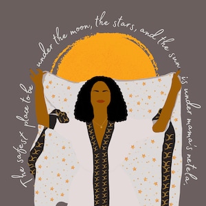 Safest Place To Be Is Under Mama's Netela Download | Habesha Baby Shower Baby Gift Nursery Instant Download Print Art Poster