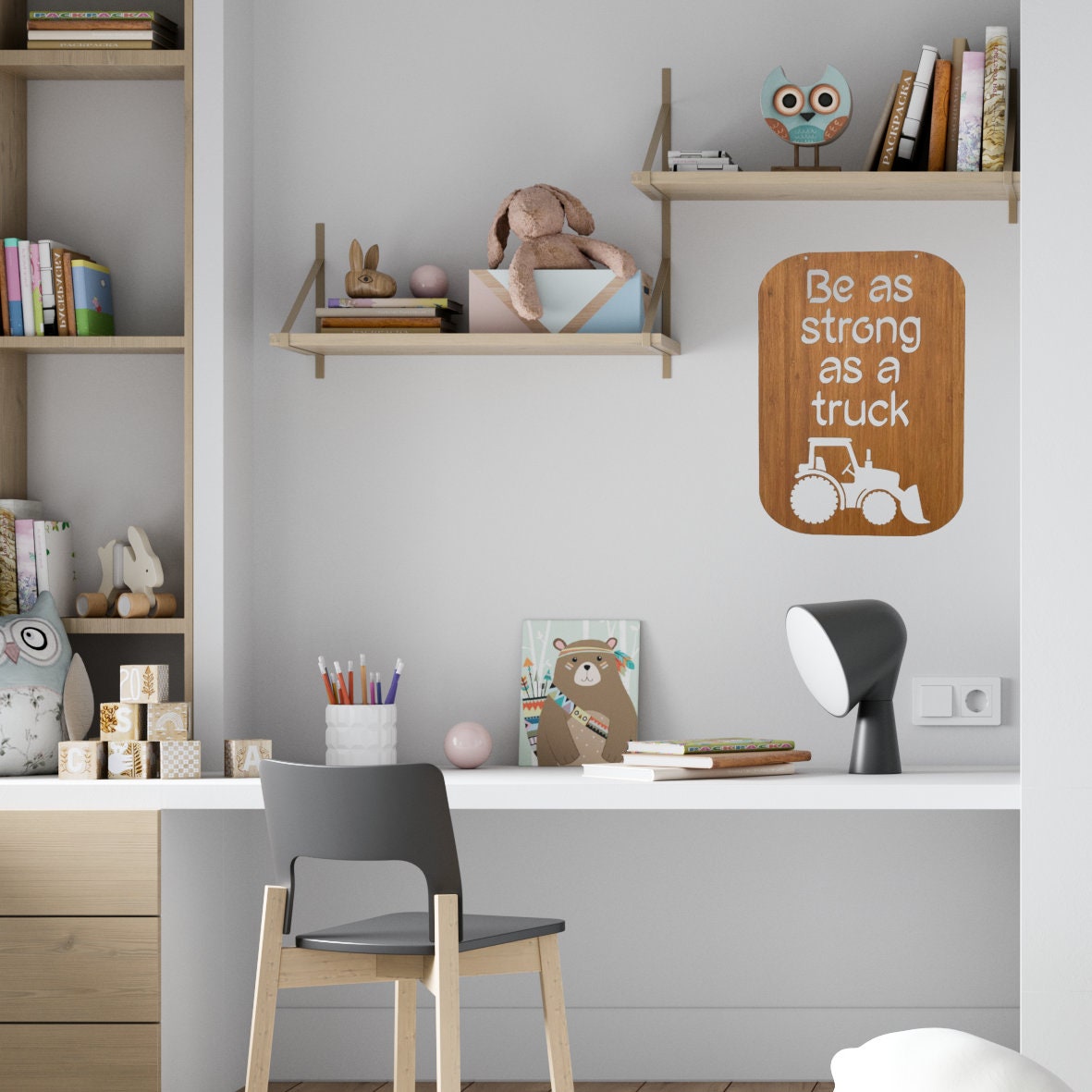 Decoración de arte de pared del dormitorio de los niños Ser | Etsy