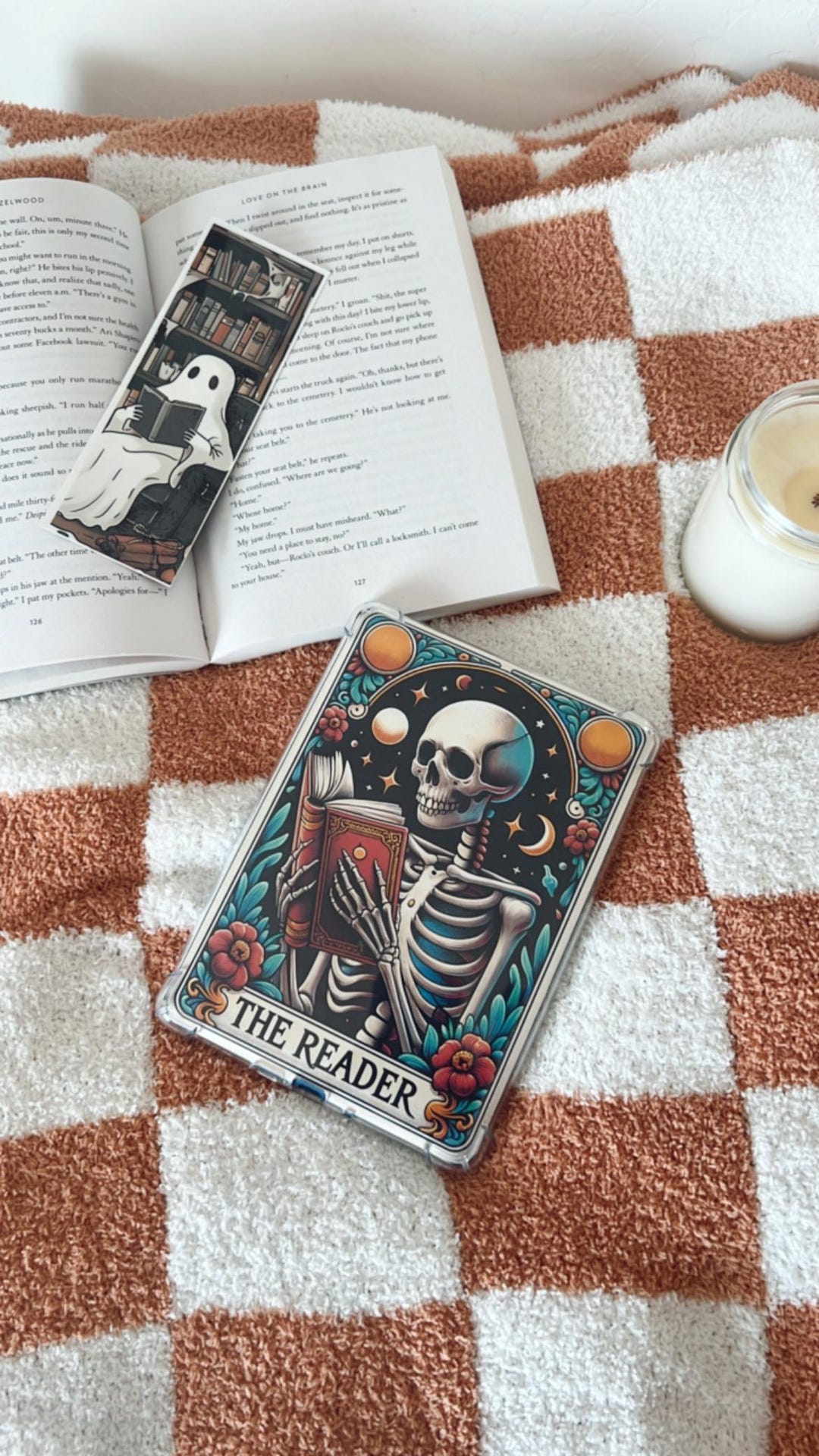 The Reader Tarot Card Kindle Insert for Clear Case,fall Skeleton ...
