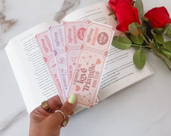 Marcapáginas plastificado "Book Tropes", regalos para lectores, marcapáginas para lectores, marcapáginas de novelas ligeras, de enemigos a amantes, marcapáginas romántico, regalos de Booktok