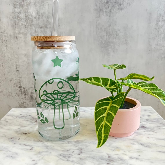 Custom Coffee Cup / trendy beer glass cup / custom iced coffee cup /  aesthetic glass cups / beer can cup / boho cups / minimalistic coffee