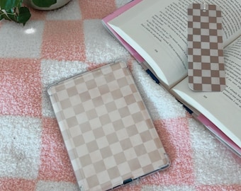 Checkered Kindle Cover for Clear Case,Checkered Kindle Insert,Kindle Insert Cover,Kindle Skin,Checkered Bookish Gifts,Booklovers Gift