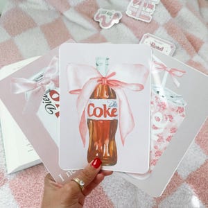 Coquette Diet Coke Kindle Cardstock Insert,Kindle Paperwhite Colorsoft oasis,Kindle Sticker Clear Case Insert,Booklover Gift for Bookworms