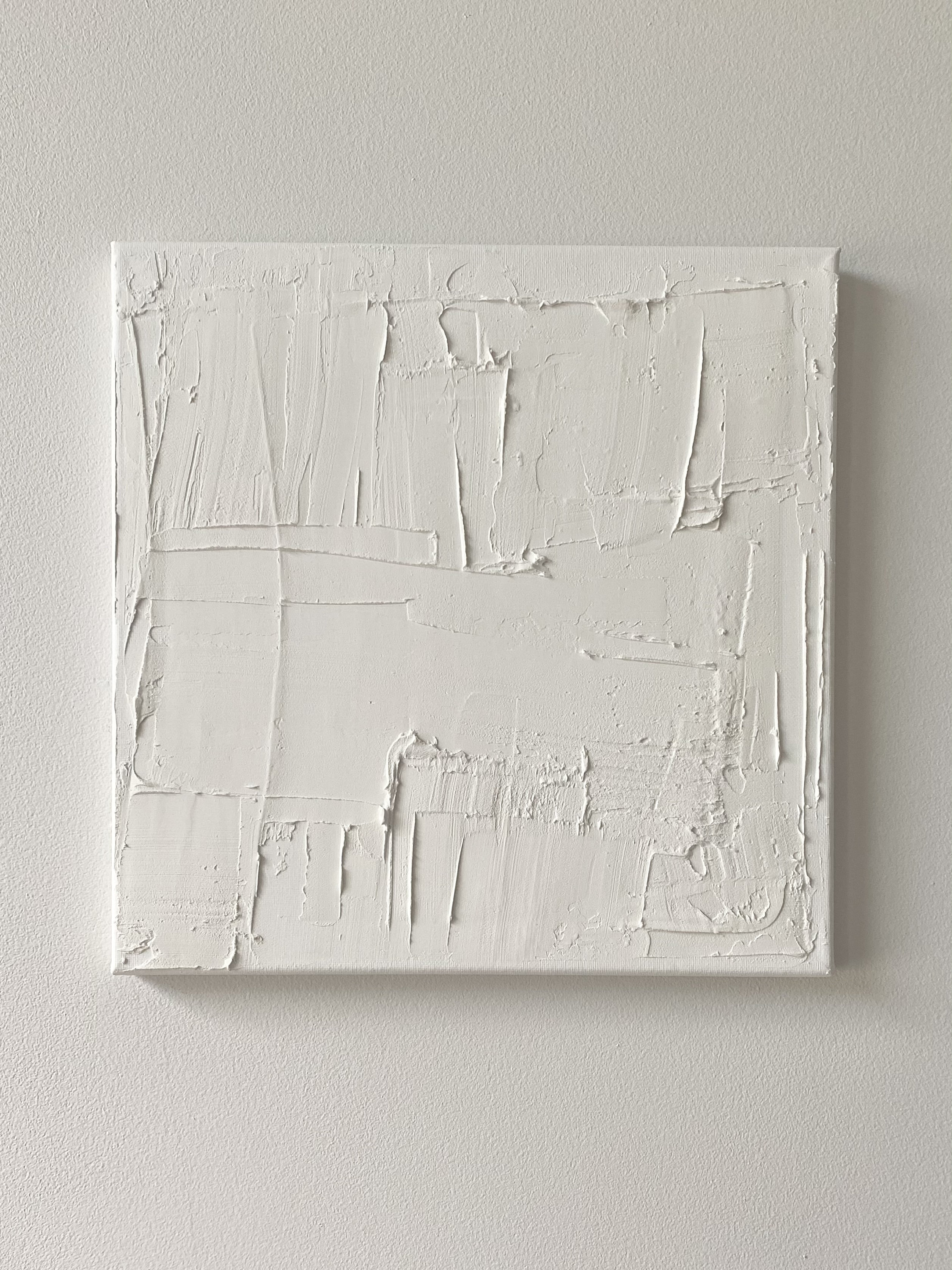 White Textured Canvas Wall Art Abstract White Wall Decor Etsy Australia