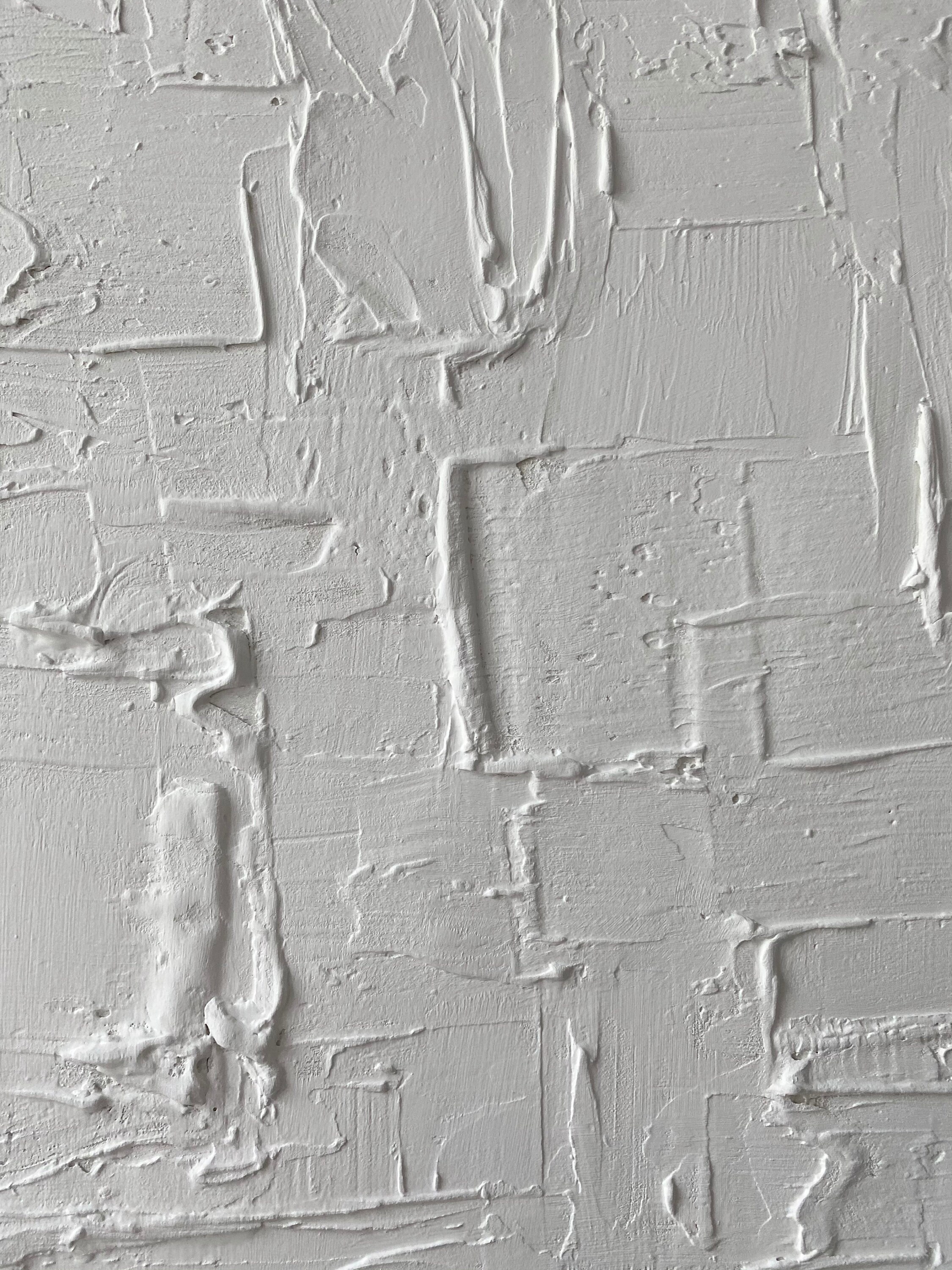 White Textured Canvas Wall Art Abstract White Wall Decor Etsy