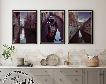 Venedig, Italien / INSTANT DOWNLOAD / druckbare Wanddekoration / Reisefotografie / Digitaldruck / Sonnenuntergang / 3er Set