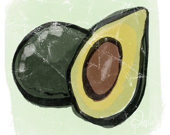 Aguacates / DESCARGA INSTANTÁNEA / Arte de pared imprimible / Obras de arte de cocina / Impresión digital / Póster