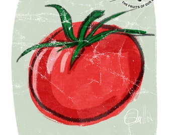 Tomato / INSTANT DOWNLOAD / Printable Wall Art / Kitchen Artwork / Digital Print / Poster