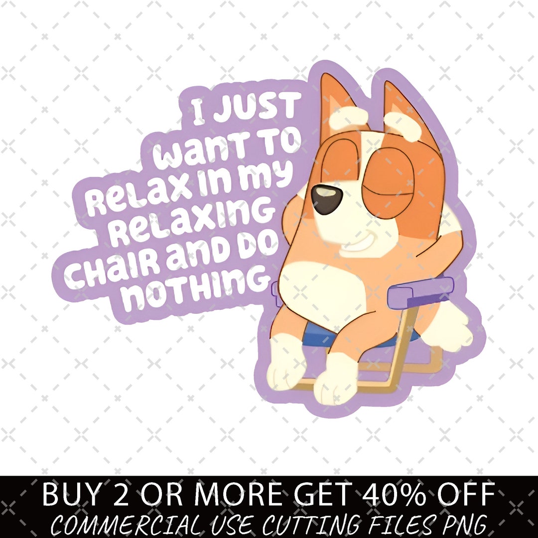 Bluey Png, Bluey Funny Relaxing PNG, Bluey Family Png, Decal Files ...