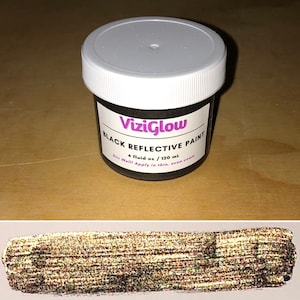 Black Reflective Paint - 4 oz - high-visibility, reflective, paint solution, outdoor use