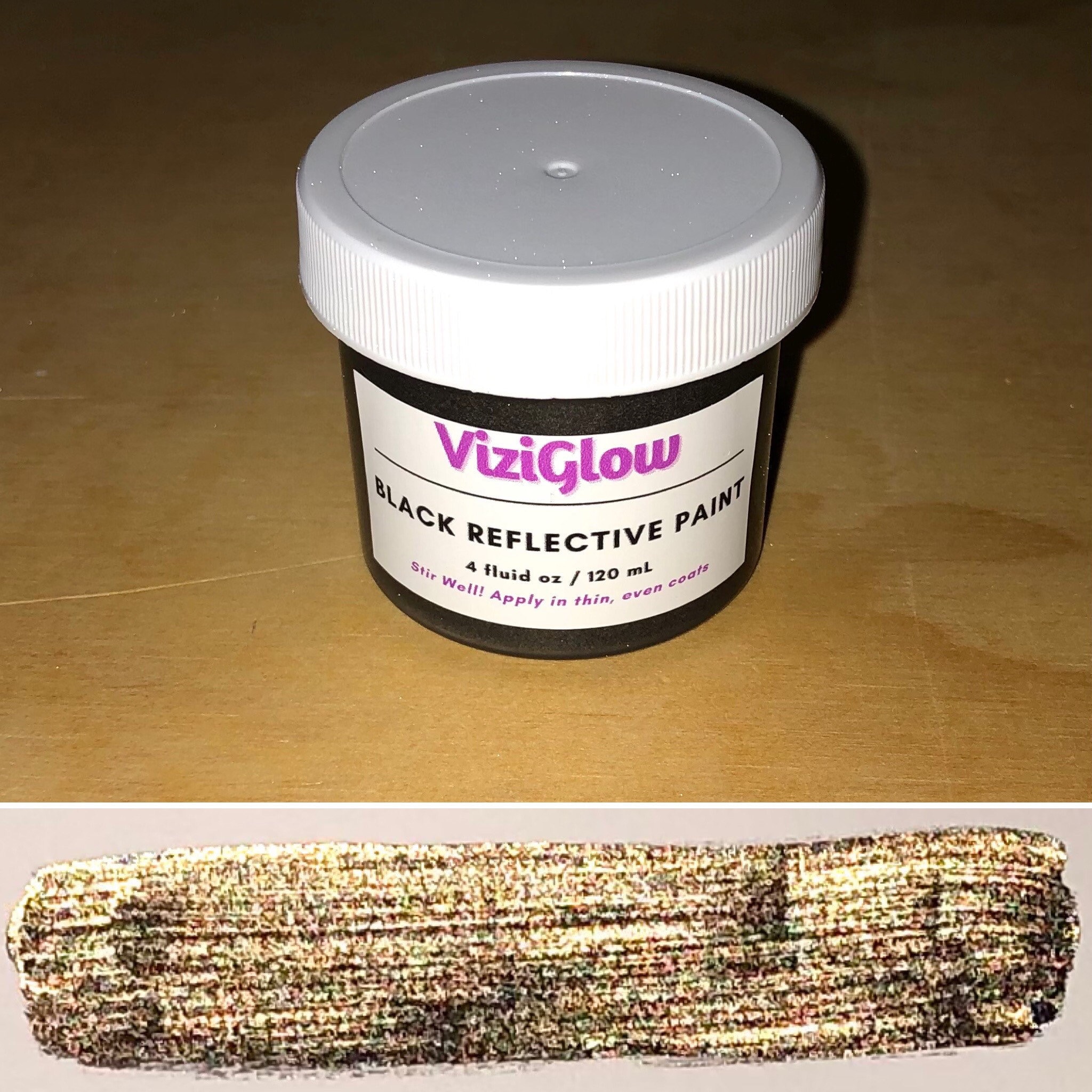 Black Reflective Paint 4 Oz Highvisibility Reflective Etsy