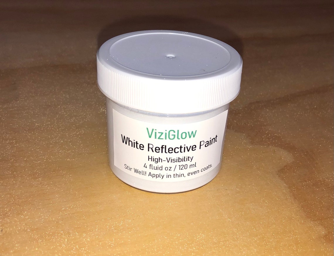 White Reflective Paint 4 oz high-visibility reflective | Etsy