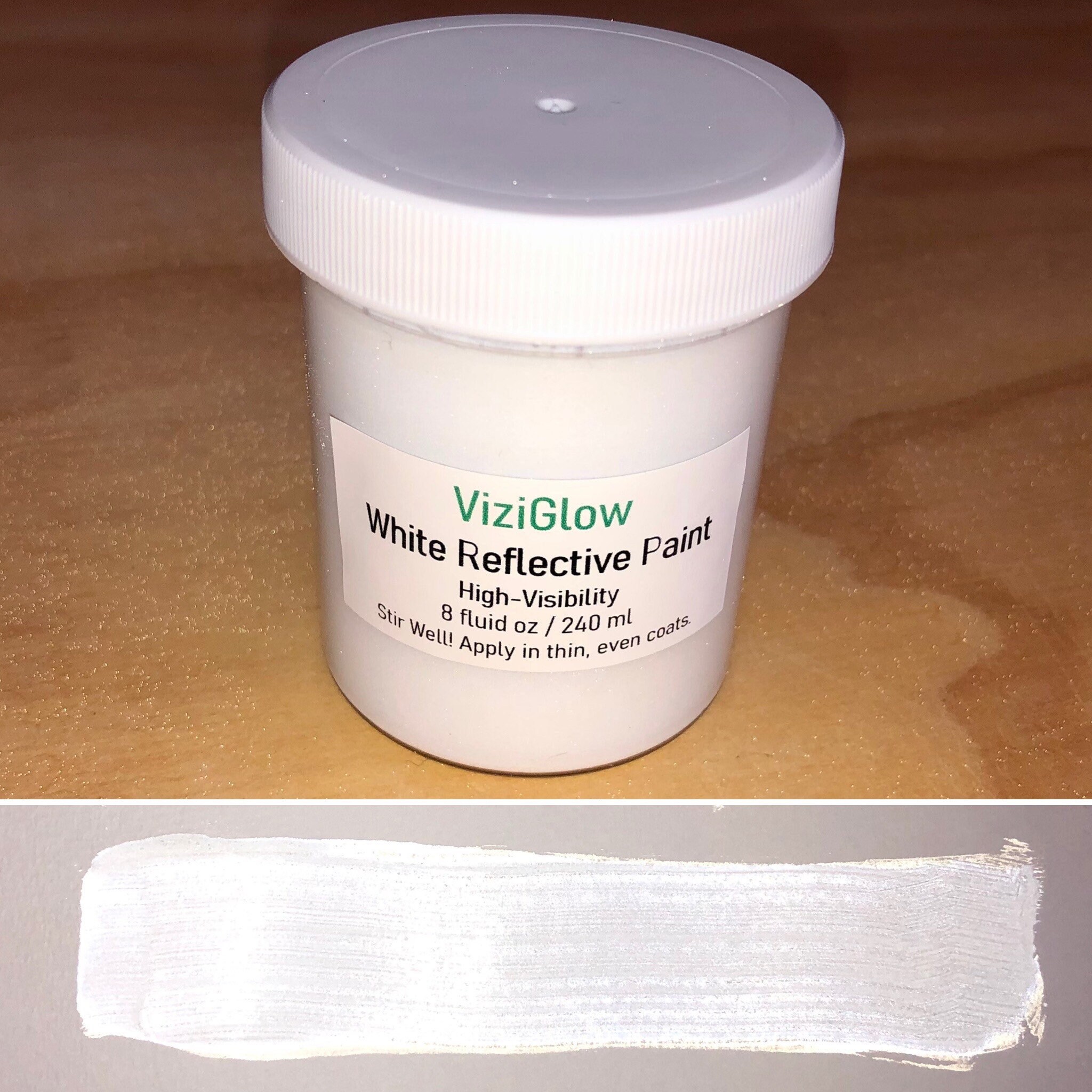 White Reflective Paint 8 oz highvisibility reflective Etsy