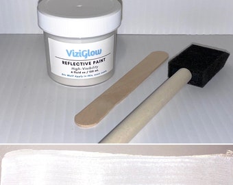 Reflective Paint - 4 oz - high-visibility, reflective, paint solution, outdoor use