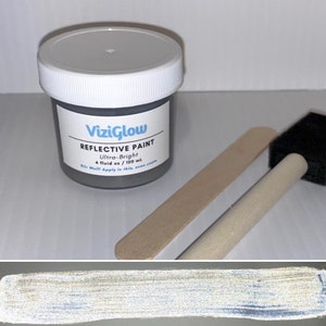Ultra Bright Reflective Paint - 4 oz - high-visibility, reflective, paint solution, outdoor use