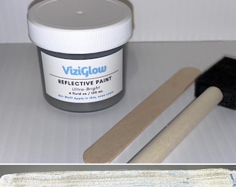 Ultra Bright Reflective Paint - 4 oz - high-visibility, reflective, paint solution, outdoor use