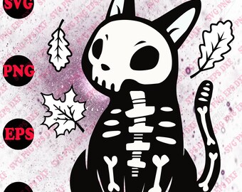 Download Skeleton Cat Etsy 3D SVG Files Ideas | SVG, Paper Crafts, SVG File