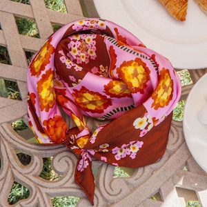 Groovy Split 100% silk twill scarf no 4