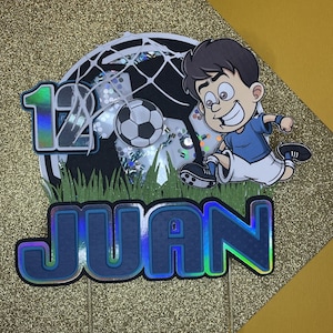 Soccer Motif Caketopper. Digital cut file for Cameo .studio