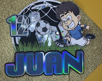 Soccer Motif Caketopper. Digital cut file for Cameo .studio