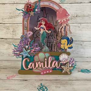 Ariel Motif Caketopper with Real Motorized Movement / Engraved Class Sale