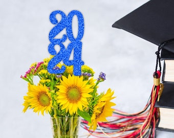 2024 Graduation decorations, Graduation centerpiece sticks, Graduation Table Decor, College Bound, Class of 2024, Flower Bouquet sticks