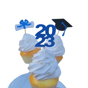 Class of 2025 | Graduation cupcake toppers |class of 2025 Cupcake Topper |  glitter graduation decor | Graduation Party