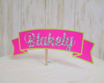 Neon party cake topper | Personalized Name cake decoration | neon cake | Customized name cake topper