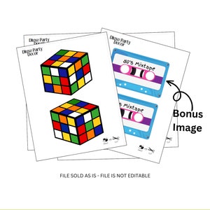 Printable 80s 90s Themed Centerpieces - 80s Party Decorations - 80s ...