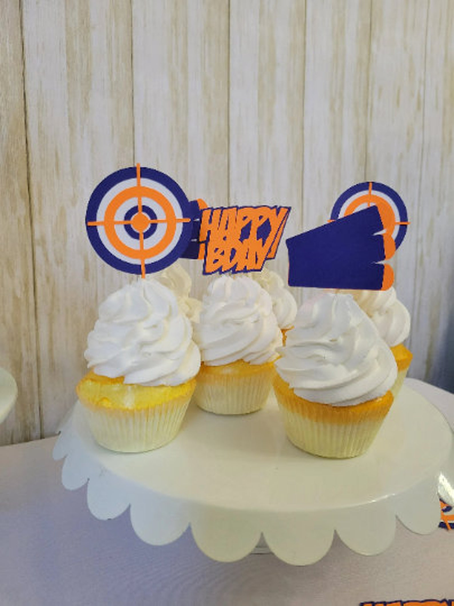 Target Cake Topper Personalized Dart Gun Cake Topper Boys Etsy