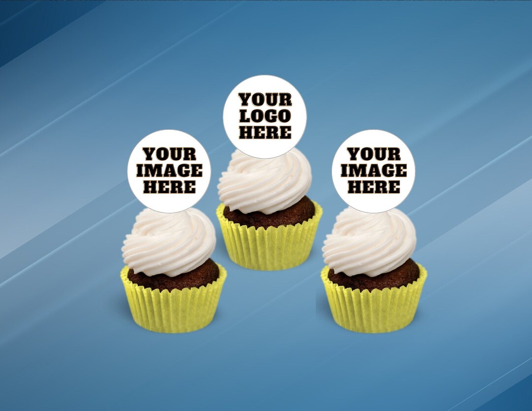 Custom Cupcake Toppers, Graduation Cupcake Toppers, Logo Cupcake Topper
