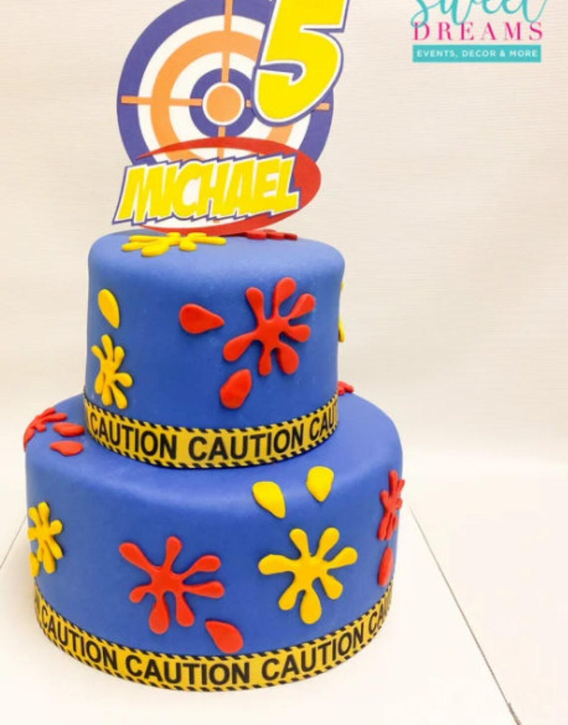 Target Cake Topper Personalized Dart Gun Cake Topper Boys Etsy