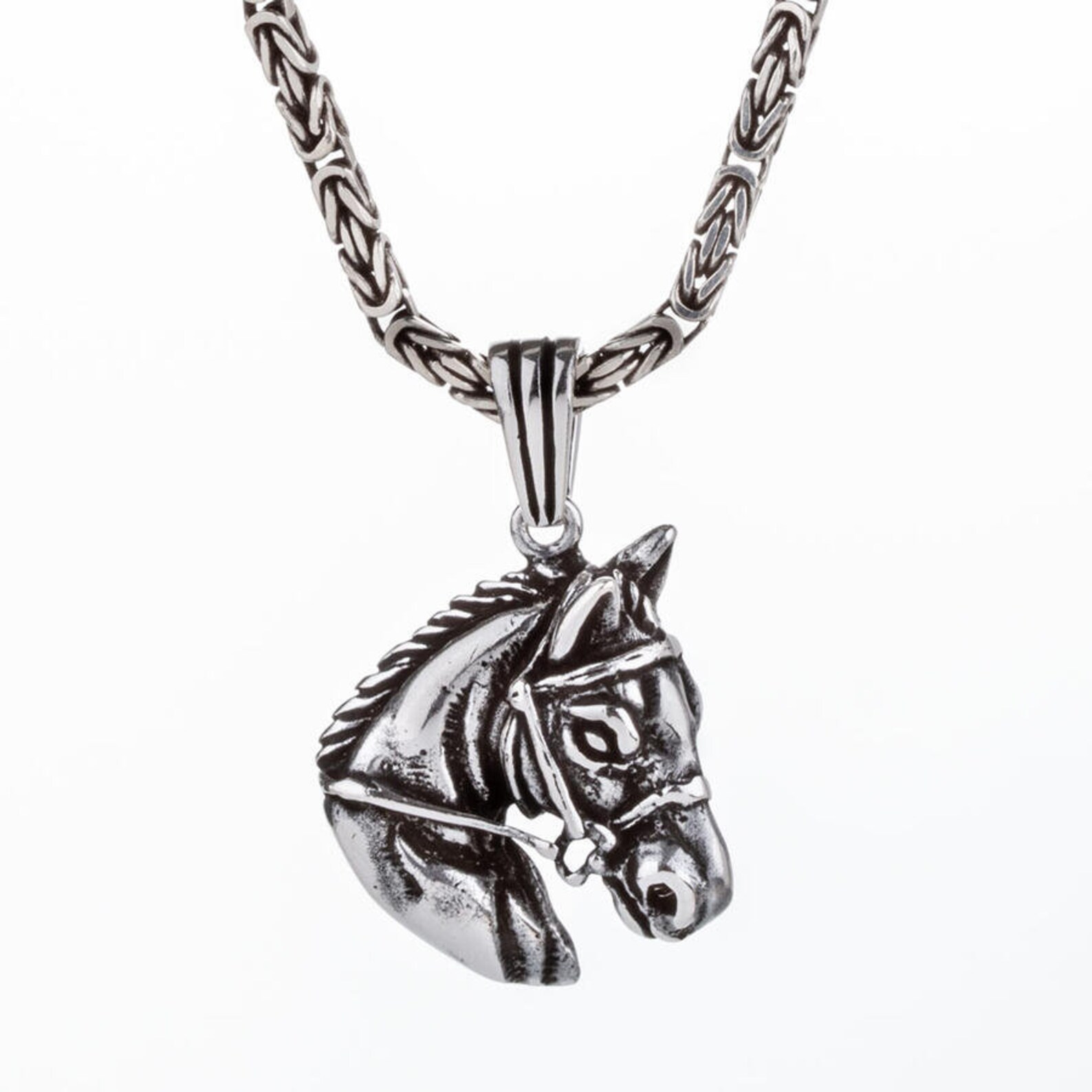 Sterling Silver Horse Pendant For Men and Women Necklace Etsy