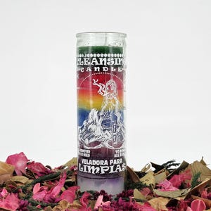 Strong Cleansing Candle 7 Day II Clean Negative Energy II Mind and Spirit Cleanliness II Veladora Para Limpias